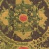 Geba Teppich "Arabia" in dunkelgrün-braun-rot und gelb im klassischen Design mit zentralem Motiv, aus Nepal, 100 Knoten, gefertigt aus tibetischer Hochlandschafwolle - Produktbild - Geba Teppich