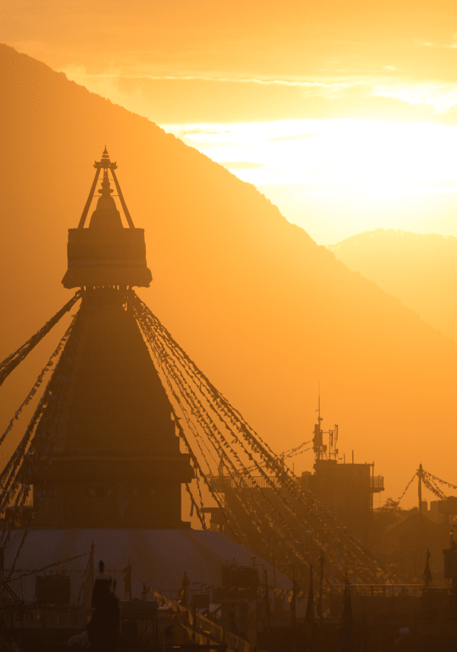 Nepal zur Goldenen Stunde - Geba Teppich