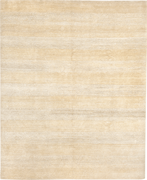 Geba Teppich "Hemp Stripe beige" Grundfarbe beige mit immer abwechselnden beigen Querstreifen, aus Nepal, 100 Knoten, gefertigt aus 50% Hanf und 50% tibetischer Hochlandschafwolle - Produktbild - Geba Teppich