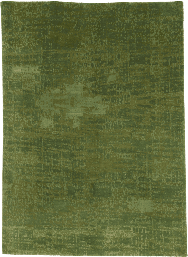 Geba carpet "Quaran green" in different shades of green, abstract design, from Nepal, 80 knots, sheep's wool - product picture - Geba carpets
