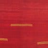 Geba Teppich "Lumbia" in rot mit dunkelroter dünner Bordüre, schlichtes Design mit 7 kürzeren Dreifachstreifen in gelb-dunkelrot-gelb, aus Nepal, 80 Knoten, aus pflanzlich gefärbter tibetischer Hochlandschafwolle - Produktbild - Geba Teppich