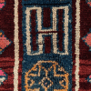 Herki carpets in dark red with beige border and friges, blossom like geometric design, from East Anatolia, 80 years old, sheep's wool - product picture - Geba carpets