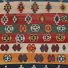 Gashkai Kelim in bunten Farben, mit geometrischen Formen als Musterung, aus dem Iran, ca. 100 Jahre alt, gefertigt aus pflanzlich gefärbter Schafwolle - Produktbild - Geba Teppich