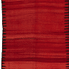 Bushad Kelim in different shades of red and orange, with fringes, black stripes, from Marocco, sheep's wool - product picture - Geba carpets