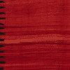 Bushad Kelim in in unterschiedlichen rot Tönen bzw. Verlauf in orange, mit Fransen, seitlich entlang der Länge schwarze Streifen, aus Marokko, gefertigt aus Schafwolle - Produktbild - Geba Teppich