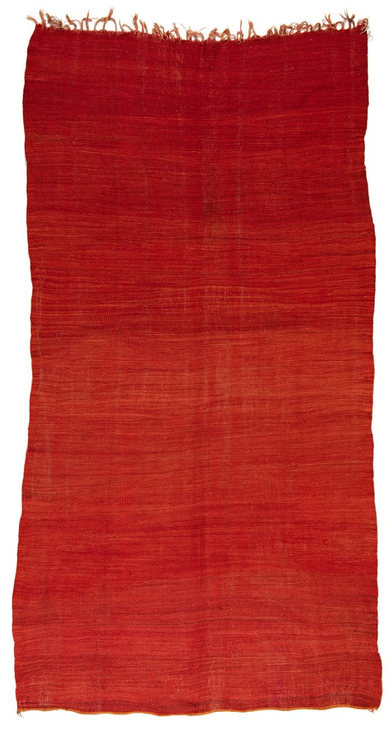 Berber Kelim in rot mit Zöpfen, aus Marokko, gefertigt aus Schafwolle - Produktbild - Geba Teppich