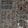 Patchwork Teppich in groben gräulichen Grundton, Graustich, unterschiedliche bunte Patches, aus Anatolien, gefertigt aus Schafwolle - Produktbild - Geba Teppich