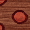 Kelim in Erdfarben bzw. Orange-Tönen, an den Enden in orange gehaltene Flächen, Kreise verteilt über den Teppich, mit Fransen, aus Afghanistan, gefertigt aus Schafwolle - Produktbild - Geba Teppich