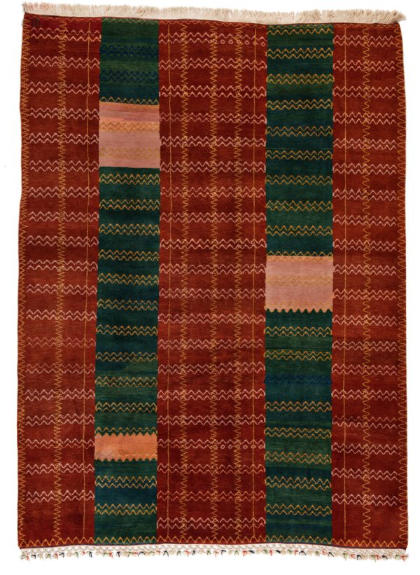 Geba design, red carpet, Anatolien, short pile "Sitra, fine zickzack pattern, vegetable dyed sheep's wool - product picture - Geba carpet