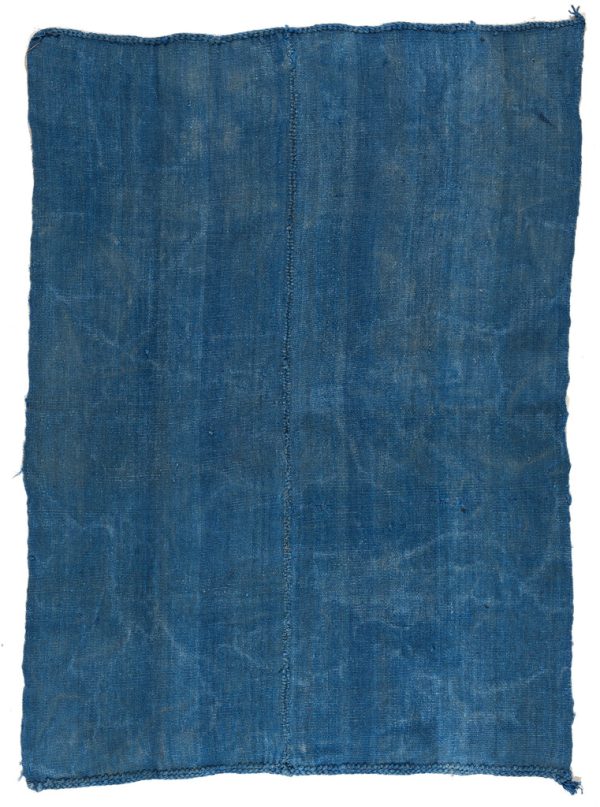 Blue Kelim, sewed in the middle, washed out look, from Anatolia, made out of jute - product picture - Geba carpets