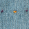 Kelim in hellem blau mit kleinen bunten Fasern, aus Anatolien, gefertigt aus Jute und Leinen - Produktbild - Geba Teppich