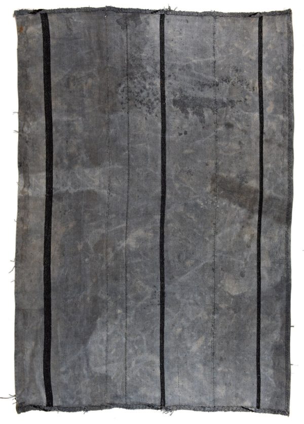 Kelim in grey with black stripes, from Anatolia, made out of jute - product picture - Geba carpets